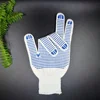 Protective equipment pvc dotted warm winter working gloves cotton knitted warm work gloves