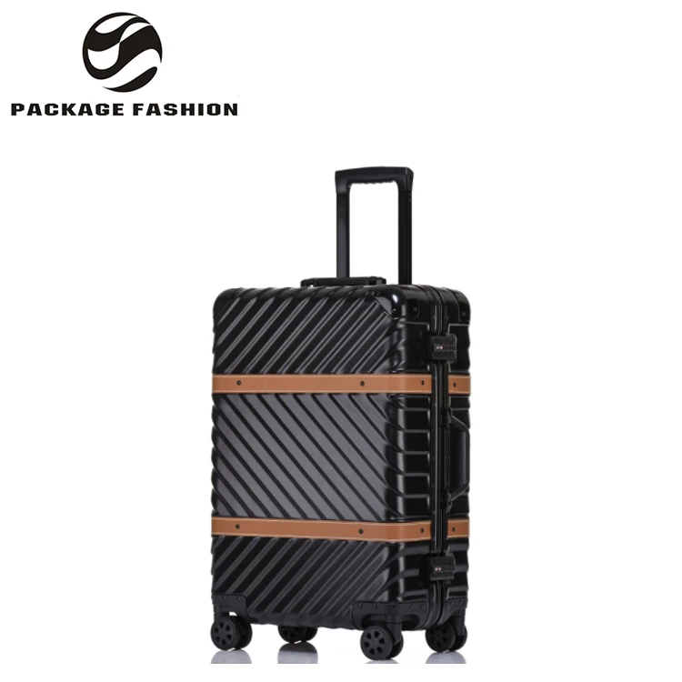 

2021 innovative design custom processing  abs luggage bag bags aluminium trolley case cases, Black / silver / white / dark green / red / rose gold