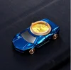 New-style Car Shape Watch USB Cigarette Lighter Windproof Flameless Watch Charging Clock blue color