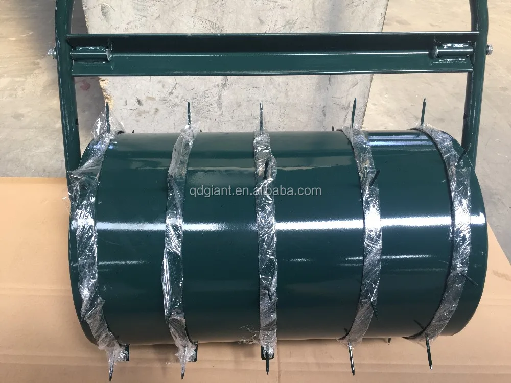 Lawn Roller Heavy Duty Metal Drum Filled Water Or Sand Grass Garden