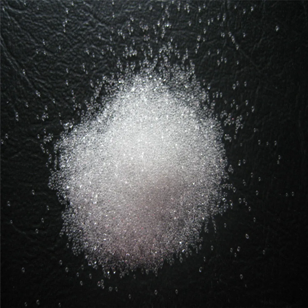 High strength polishing and sandblasting abrasive micron glass beads