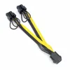 PCI-E 6pin Female to Dual 8pin(6+2) Y-Splitter Cable Graphics Video Card Power Supply Adapter Cables UL 18AWG Line 15cm