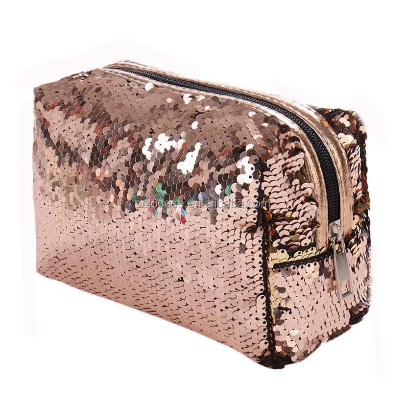 Sparkly Reversible Sequins Glitter Cosmetic Bag
