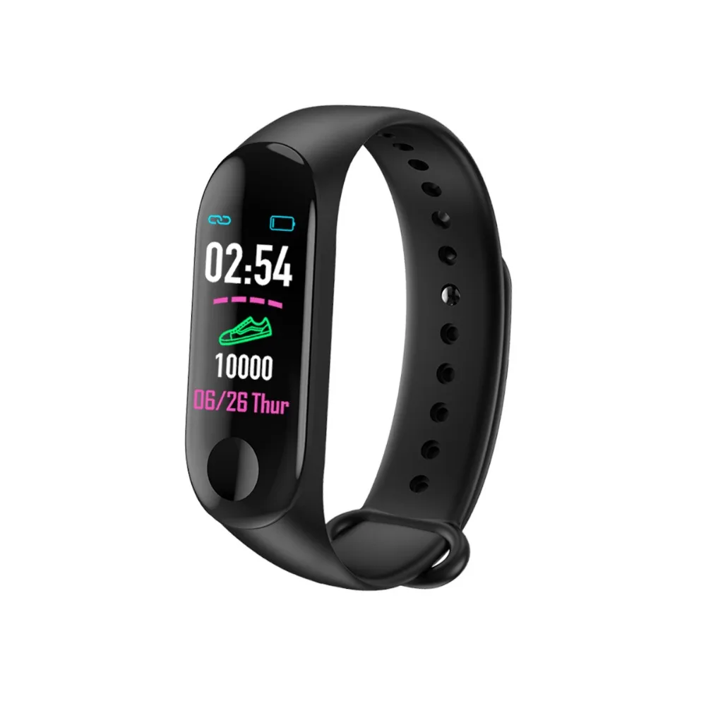 

M3 Fitness bracelet color screen waterproof heart rate blood pressure smart bracelet PK mi band 3 for Christmas gift, N/a