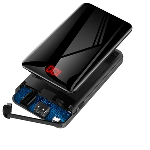 20000mAh Slim Portable Power Bank Mirror Screen