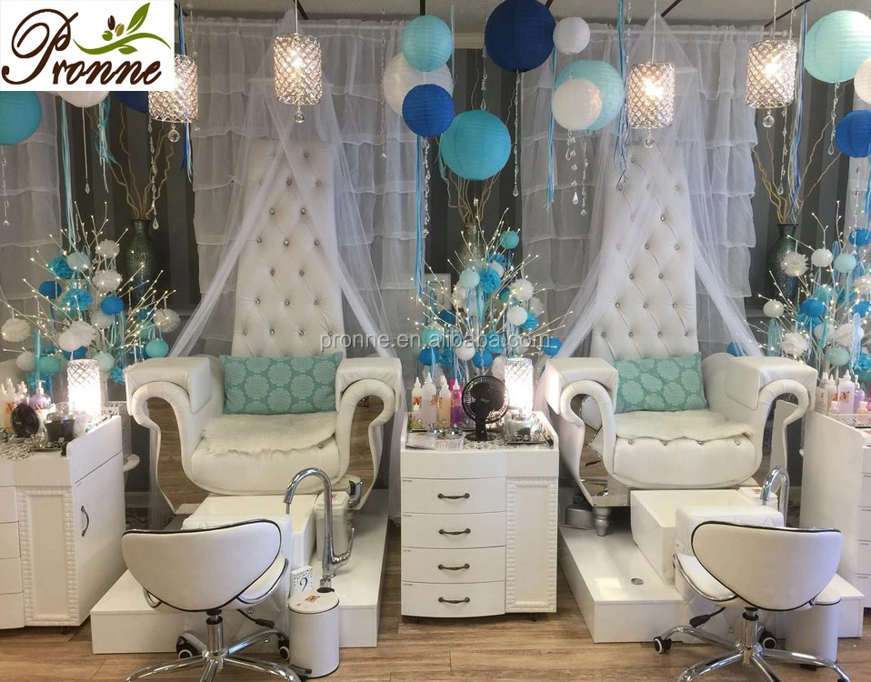

beauty salon supplier cheap pearl white queen throne spa chair, Optional