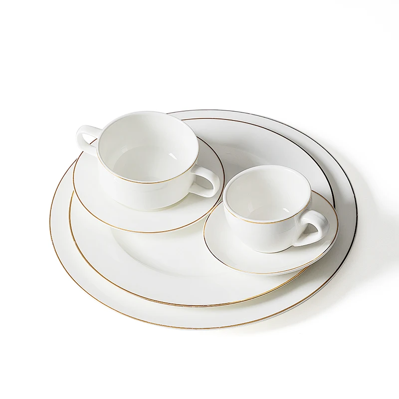 

Luxury Hotel Ceramics Tableware Set, Guangzhou Dinner Set, Bone China Wedding Dinnerware Sets/, White color