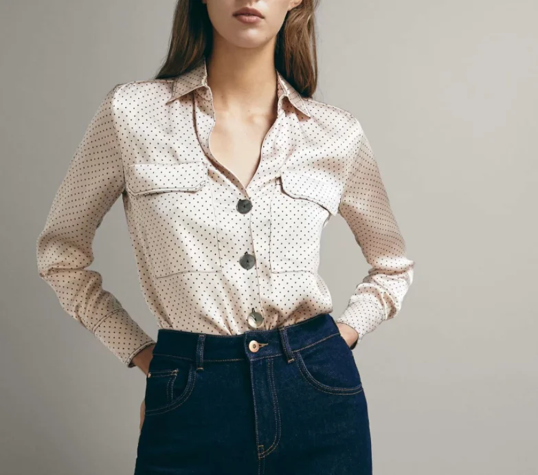 

2019 popular designer custom made wholesale fashion women loose blouse, Shown