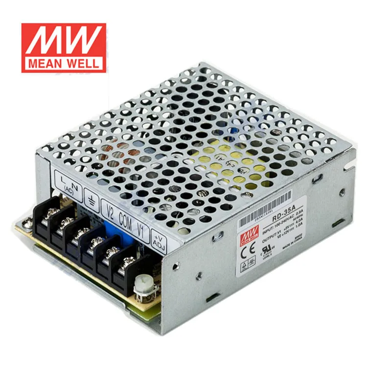 Meanwell 35w Dual Output Power Supply Rd35 Variable Voltage Linear
