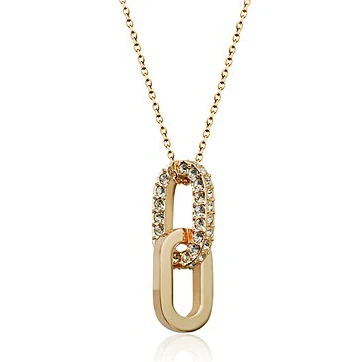 

Top Quality Double Rounds Pendant Necklace Rose Gold Color For Women Girl Anniversary Fashion Jewelry N131 N133, Rose gold color;white gold color