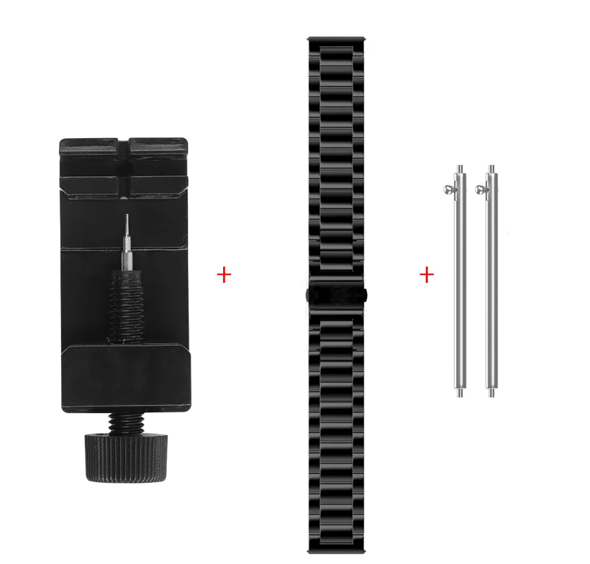 OULUCCI 18mm 20mm 22mm Width Stainless Steel Band for Samsung Gear Sport S2 S3 Galaxy 42mm 46mm Watch Strap Metal Wristband