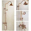 New arrival in wall rose gold rainfall shower head shower set
