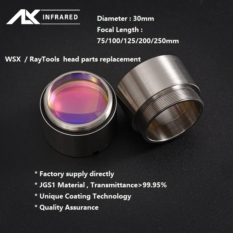 Factory Dia30 Fiber Focus Lens Laser Lenses For Laser Cutting Machine