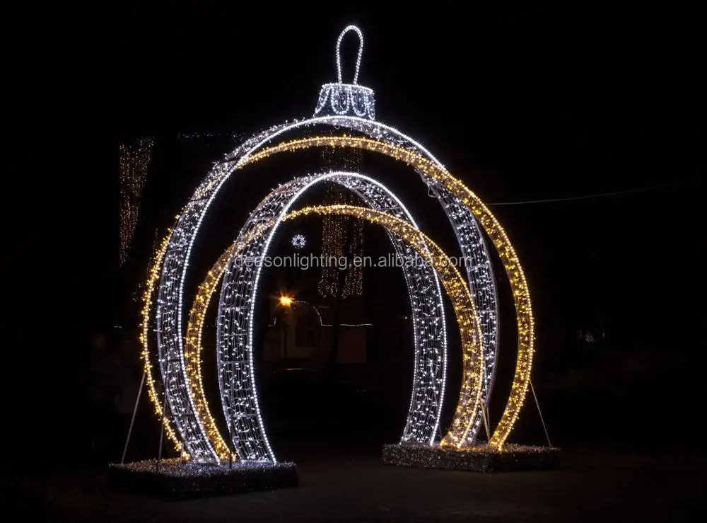 Outdoor Christmas 3d Decoration Arch Motif Light - Buy Large Outdoor ...