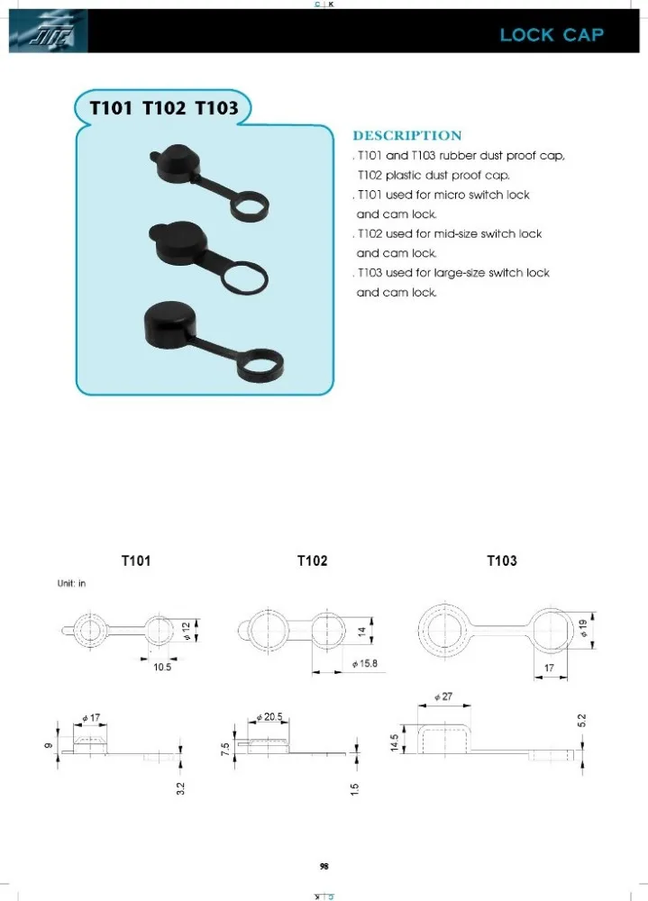
Rubber Micro Cam Lock Cap / Lock Parts 