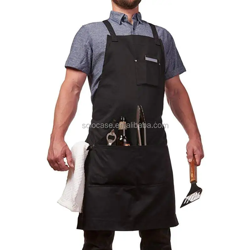 Men's Grilling Apron Durable Sturdy Include Plenty Of Pockets For Bbq