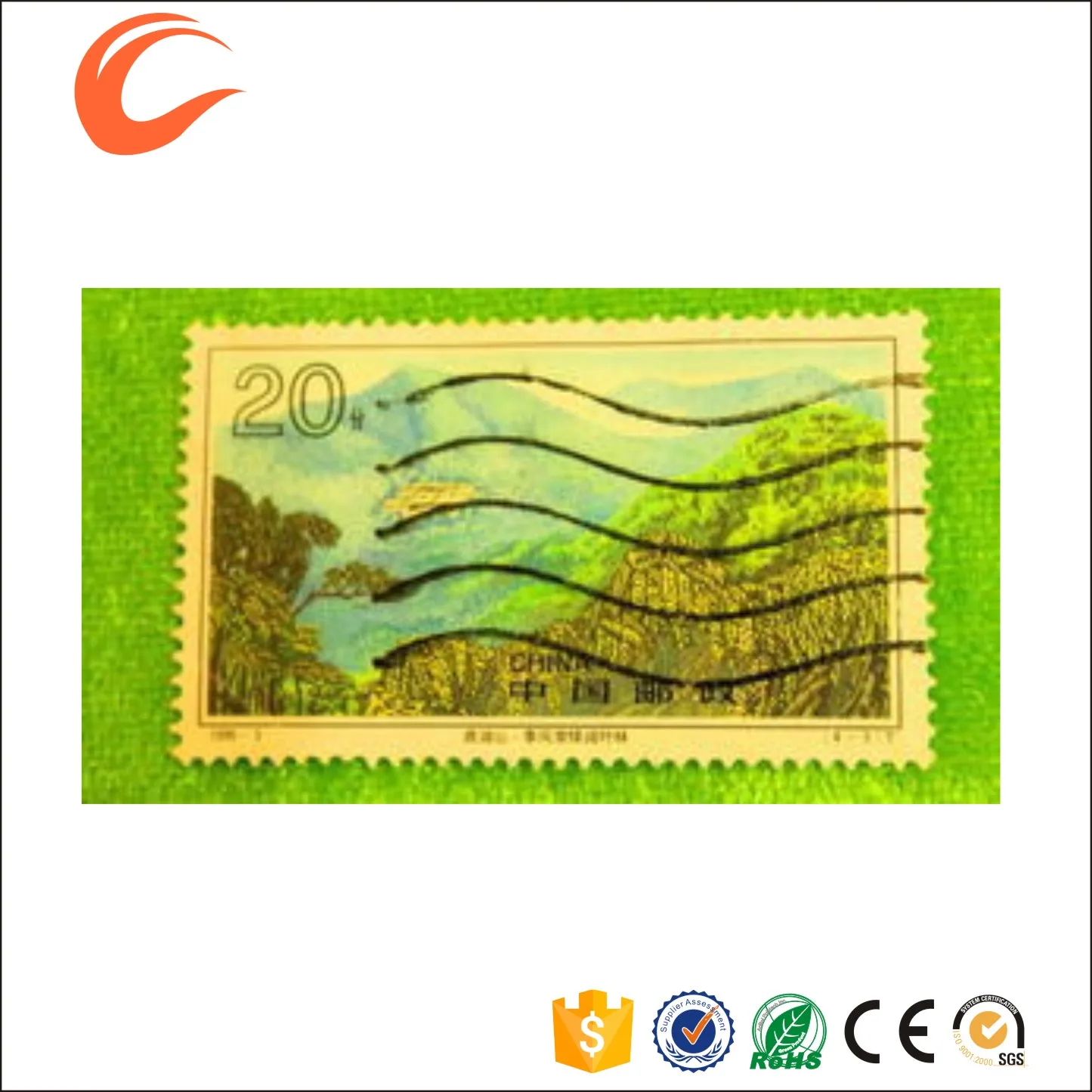 Chinese Style Ceramic Souvenir Postage Stamps