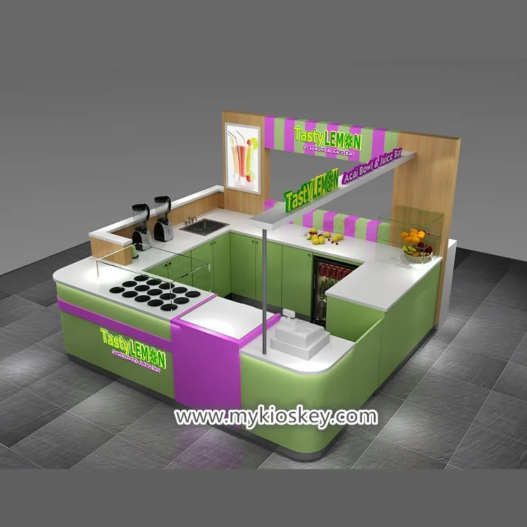 Tasty lemon fresh juice bar kiosk my juice store food kiosk design