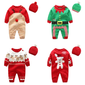 Baby Children Kids Christmas Reindeer Clothes Knit Sweaters For Boy ...