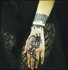 Eco-friendly Gorgeous Women's Sexy Body Art Black Henna Lace Hands Tattoo Sticker