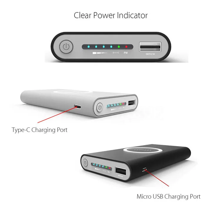 New Products Wireless Power Bank 20000mah For Iphone X / Iphone 7