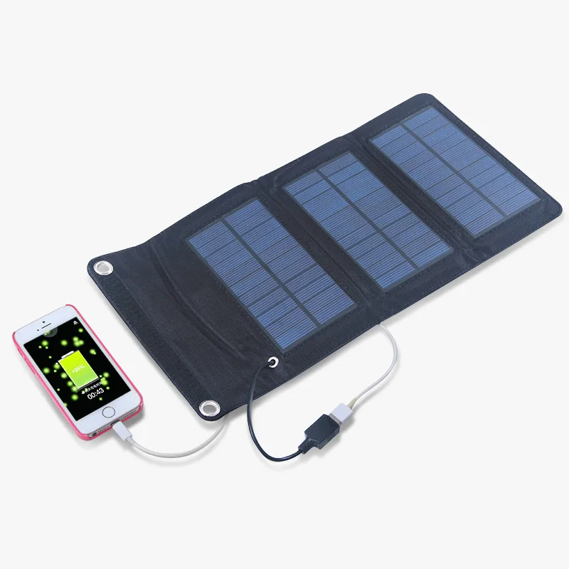 

5W cell phone solar charger, foldable portable solar charger for mobile phones, Black, camo, etc.