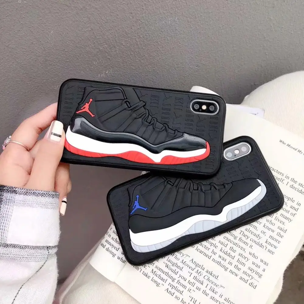 

3D NBA Air Dunk Jordan Sports Basketball Shoes Soft Phone Cases For iphone 6 6S 7 8 Plus X XS XR MAX 10 Back Cover Case, Picture color have stock , accept customized