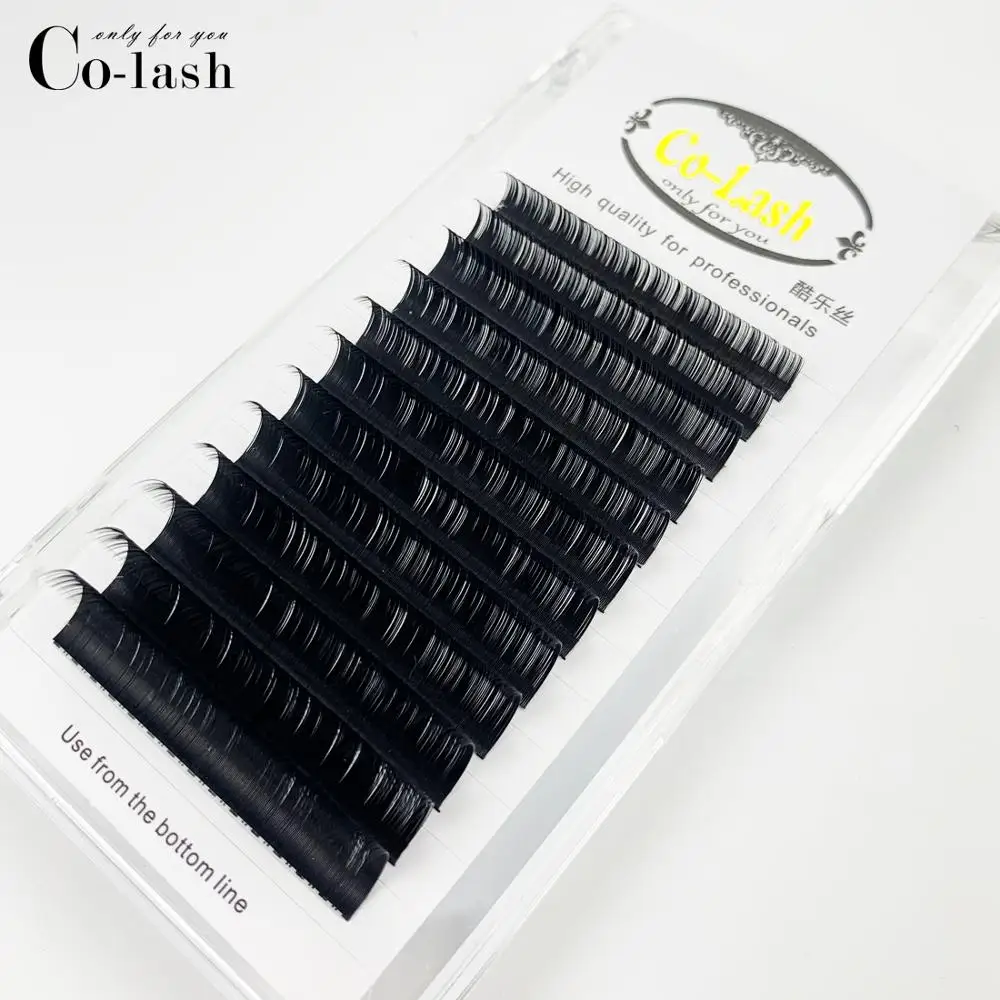 
Cheap Blackest 3D korea synthetic individual lashes eyelash extension,custom packaging with private label 