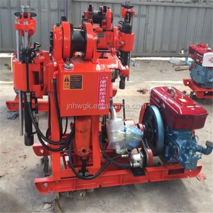 Cheap mini portable rotary water well drilling rig with 100m depth