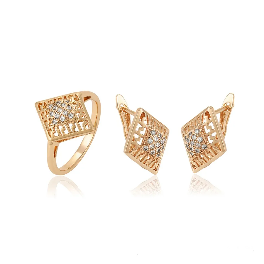 

64638 xuping copper alloy graphics fashion jewelry set for women