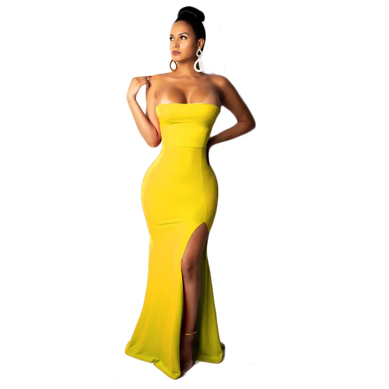 Fm K9309 Plus Size Sexy Backless Maxi Evening Formal Dress And Sexy