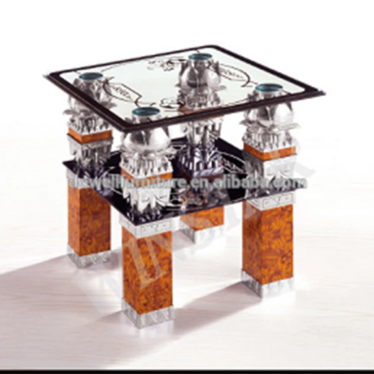 
vintage industrial metal glass coffee table for living room 