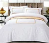 Customize white bed linen 100 cotton embroider for wholesale