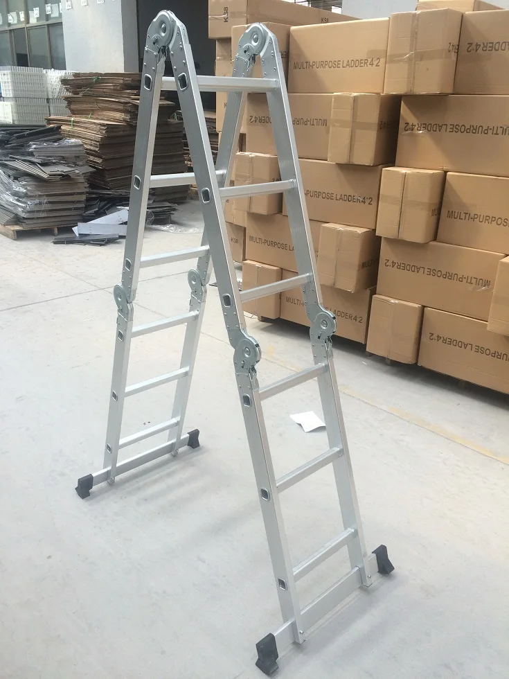 
15ft extension agility super hinge aluminium lightweight folding step ladder 
