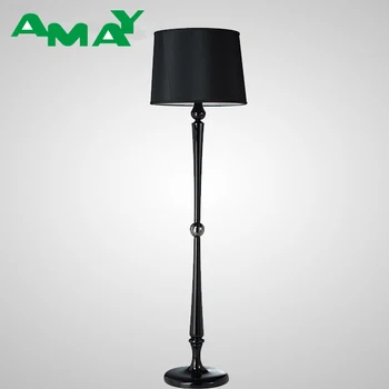 Unique Fancy Black Wooden Floor Lamp Fabric Shade Floor Light Livingroom Standing Lamp Buy Black Wooden Floor Lamp Fabric Shade Floor