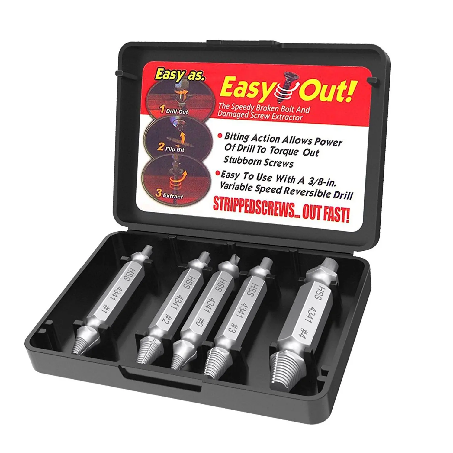 damaged screw remover and extractor set