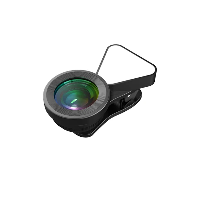 LED flash light 0.4x-0.6x wide angle,10x macro, LIEQI 3 in 1 phone camera lens, LQ-035