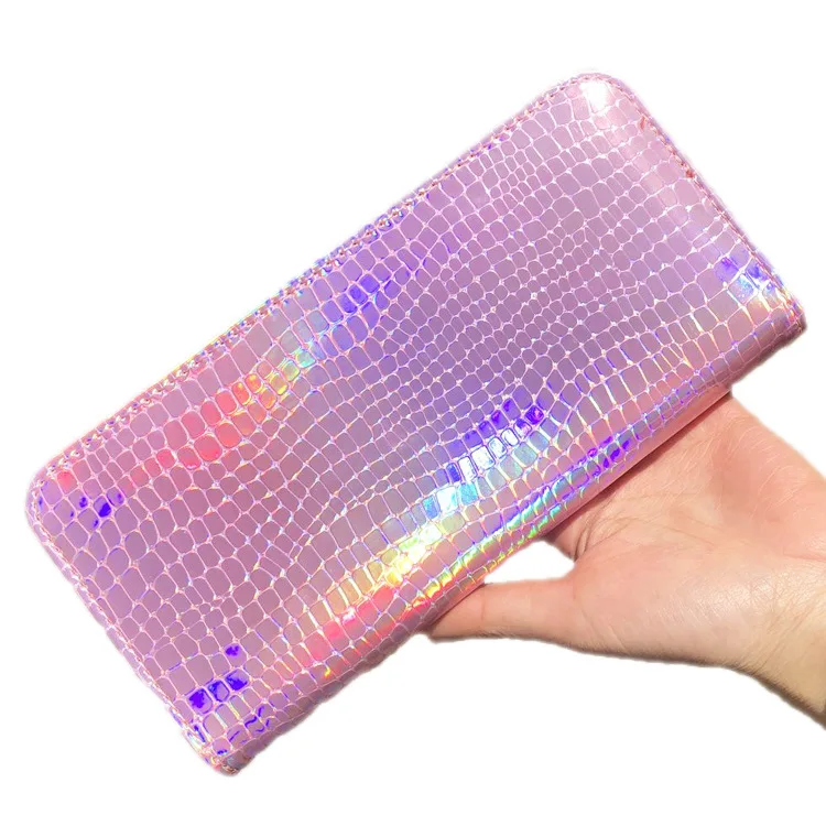 

YS-H001 Spot wholesale long gradient color clutch bag zipper coin purse credit card holder mobile phone wallet