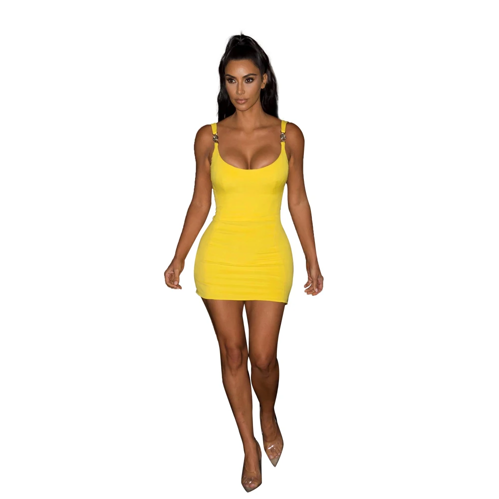 

wholesale women Casual sleeveless backless U Neck Mini Dress