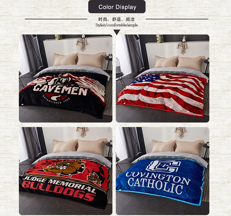Custom Digital Printed 100 Polyester Fleece Blanket Polar Fleece