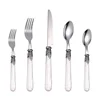 Cathylin 20-Piece Acrylic Handle Stainless Steel Knife Spoon Fork Flatware For Wedding Restaurant Hotel