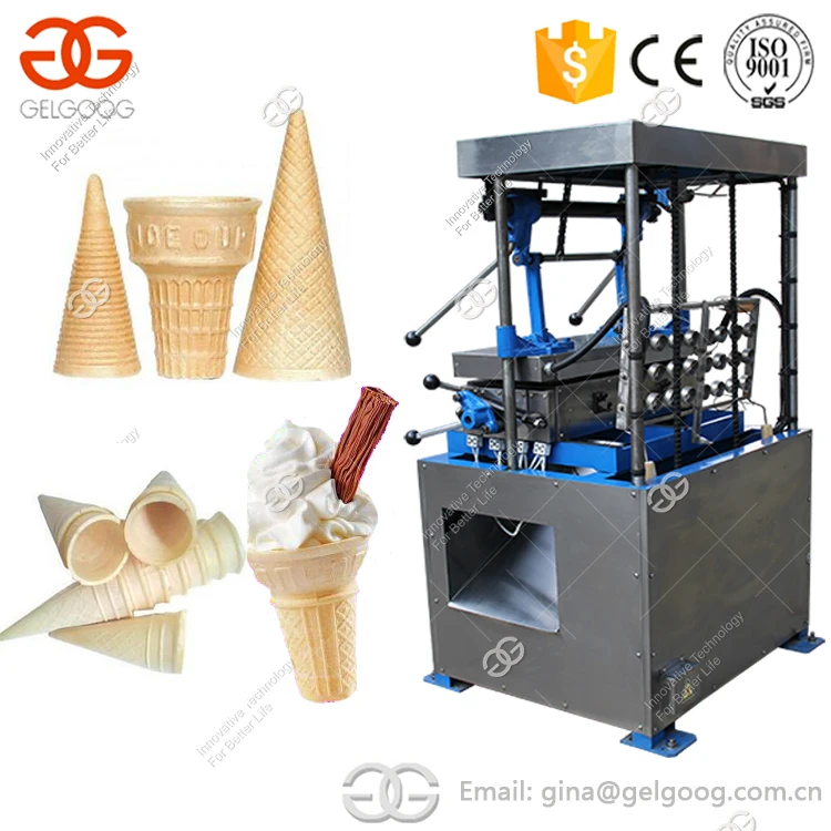 Small Household Commercial Manual Wafer Kono Cone Pizza Machine Ice