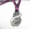 custom metal sport trophy and medal with sublimation lanyard