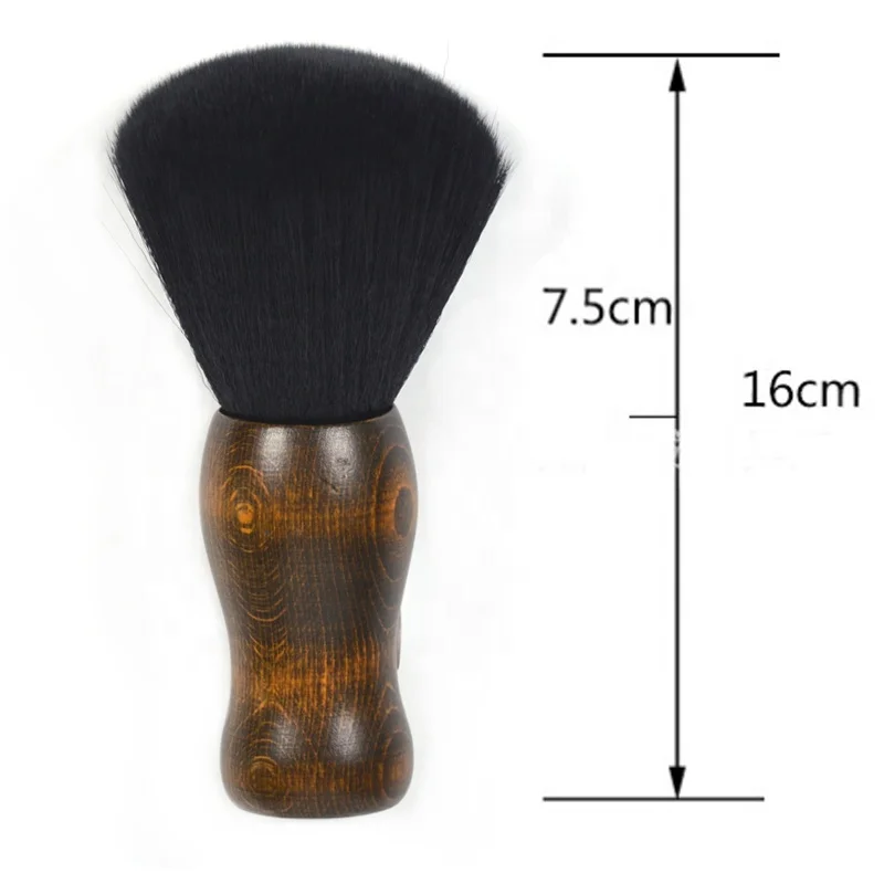 

Professional Barbers Brush Clean Cutting Hair On Neck and Face Hairdressing Tools Accessories, Wood