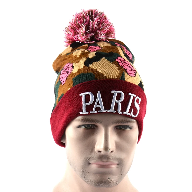 Wholesale Colorful Fancy Heat Sublimation Custom Printed Knit Beanie
