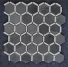 XN white border and dark gray hexagon marble mosaic for background
