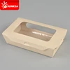Bamboo fibre pulp paper salad box with window