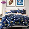 anti-static bed sheet 144tc polycotton duvet cover set cat print bedding
