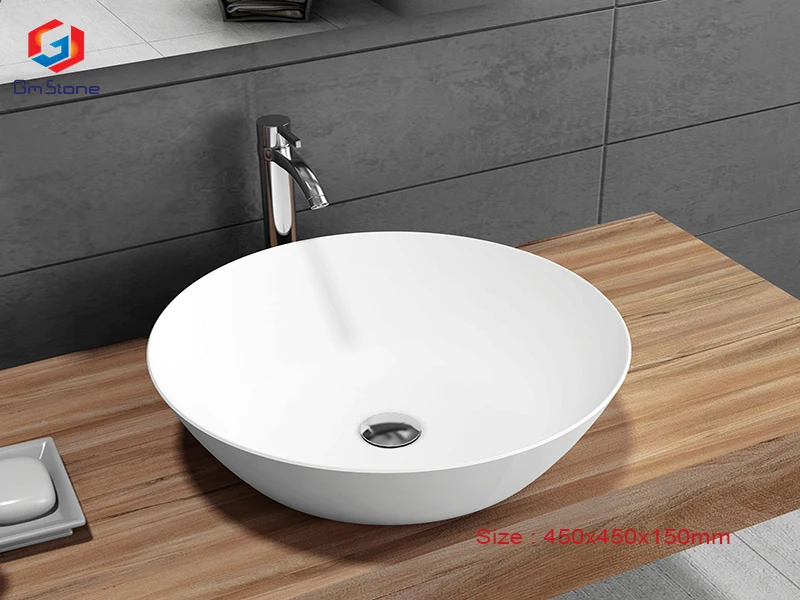 GM-2001 Italian designed solid surface artificial stone basin