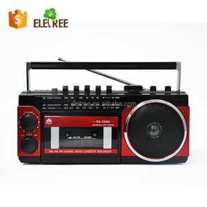 portable retro stereo vintage cassette radio player recorder with usb memory card port PX-149U